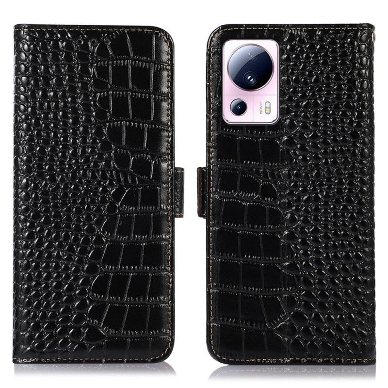 Kožené Pouzdro Na Xiaomi 13 Lite Rfid Ve Stylu Krokodýla