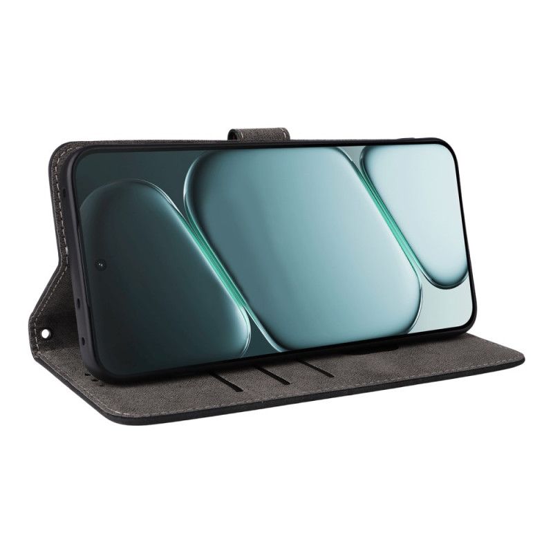 Kožený Kryt Na Oneplus 15r Blokování Rfid Semišový Efekt