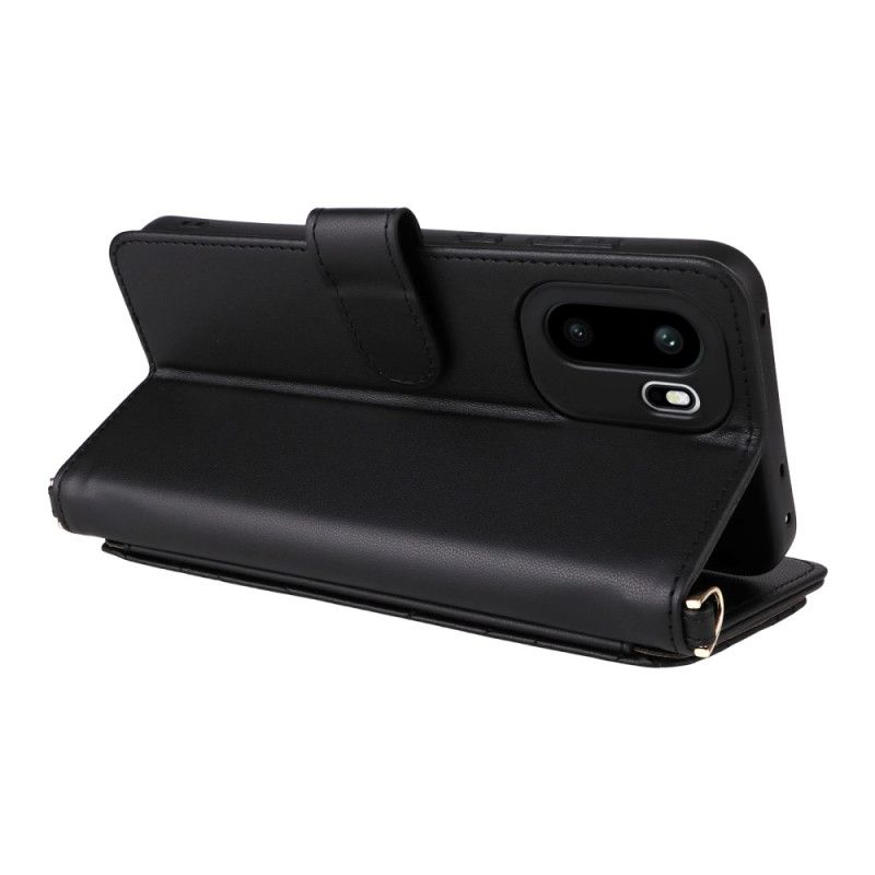 Peněženková Pouzdra Oneplus 15r Kryty Na Mobil 6 Slotů Na Karty S Popruhy