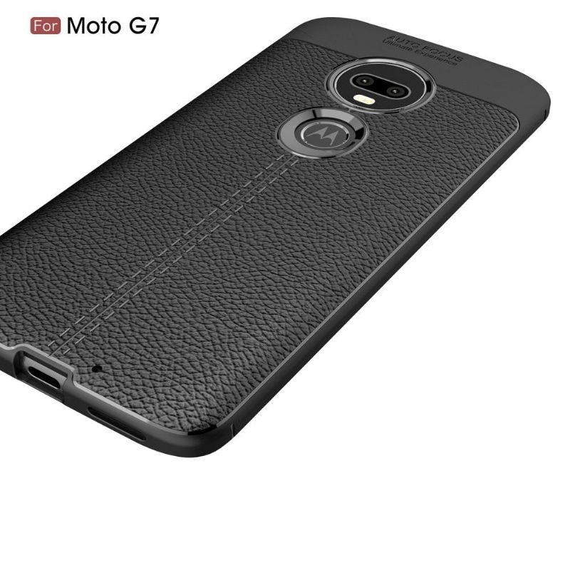 Kryt Na Motorola Moto G7 Gel Pro Konečnou Úpravu Umělé Kůže
