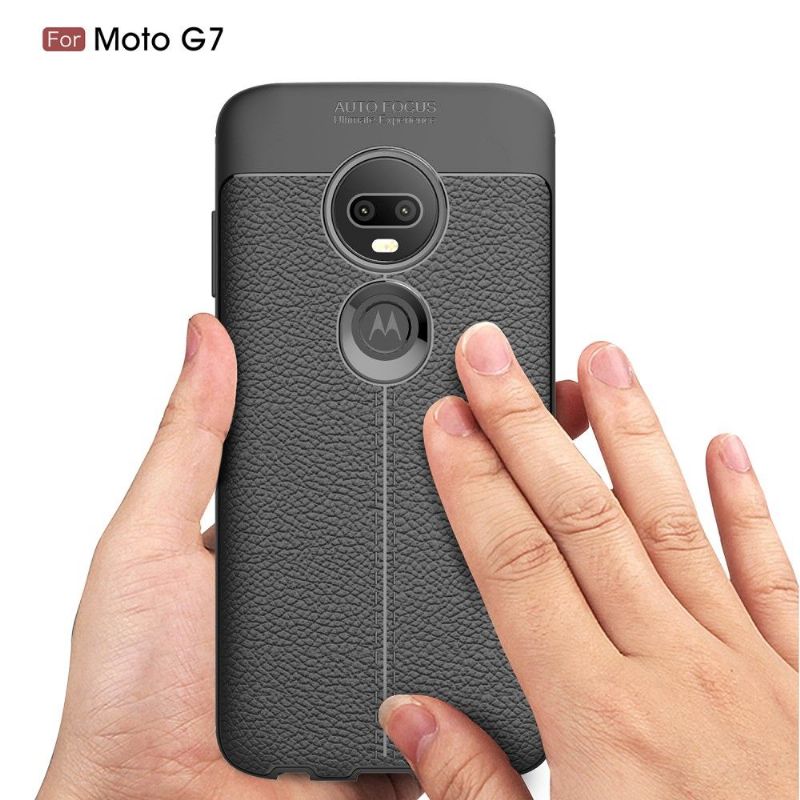 Kryt Na Motorola Moto G7 Gel Pro Konečnou Úpravu Umělé Kůže