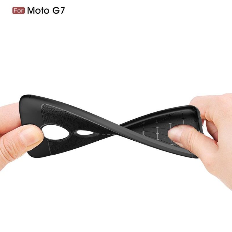 Kryt Na Motorola Moto G7 Gel Pro Konečnou Úpravu Umělé Kůže