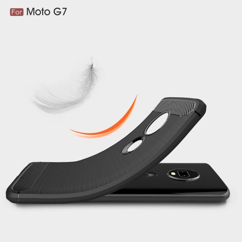 Kryty Na Mobil Na Motorola Moto G7 Uhlíkový Kartáčovaný Gel