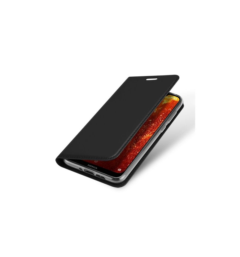 Flipové Pouzdro Na Nokia 8.1 Obchodní Imitace Kůže