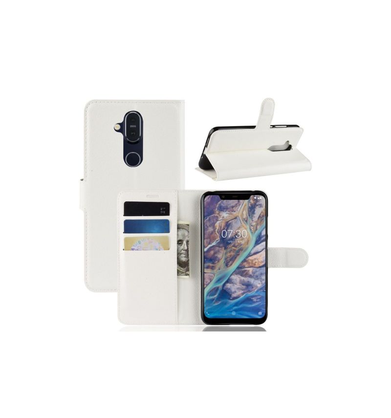 Flipové Pouzdro Na Nokia 8.1 Stylový Kožený Držák Na Karty