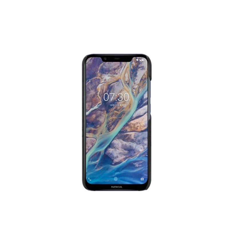 Kryt Na Nokia 8.1 Imak Imitace Kůže - Černá / Hnědá