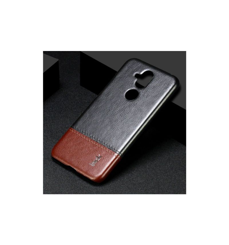Kryt Na Nokia 8.1 Imak Imitace Kůže - Černá / Hnědá