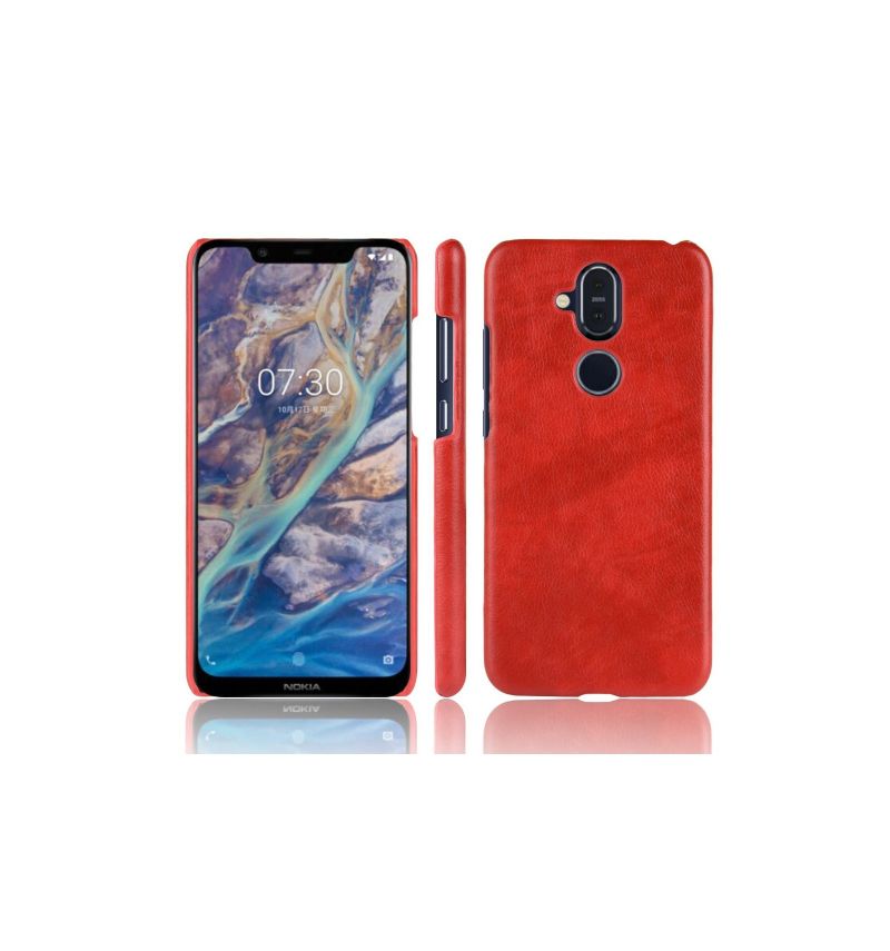 Kryt Na Nokia 8.1 Prémiový Kožený Efekt