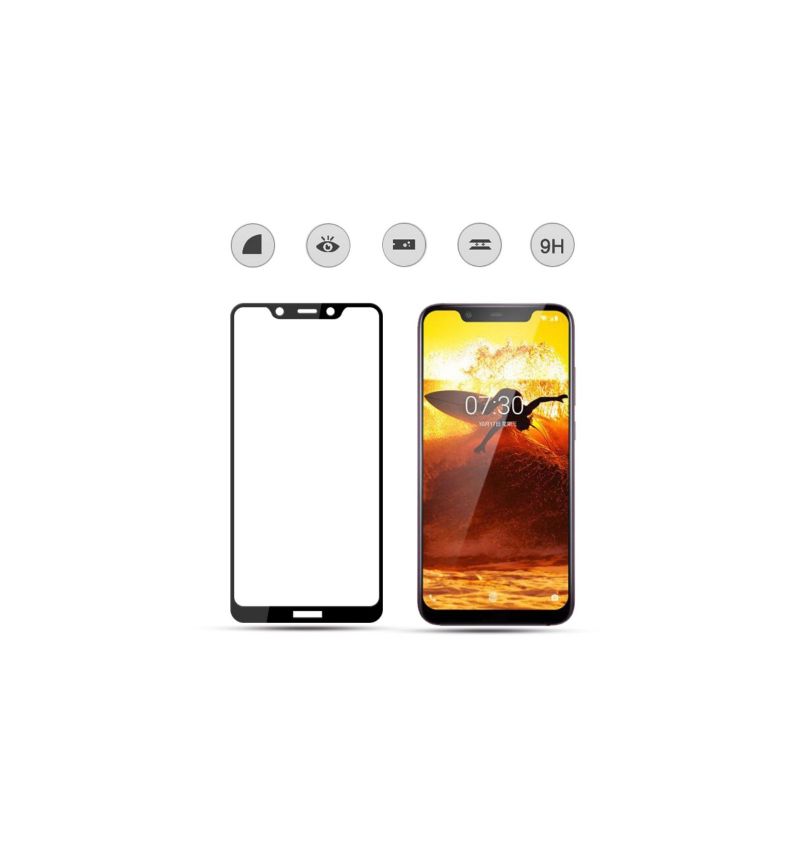 Nokia 8.1 – Ochranné Tvrzené Sklo V Plné Velikosti – Černá
