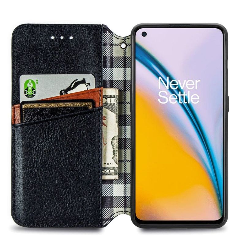 Flipové Pouzdro Na OnePlus Nord 2 5G Držák Karty Kub Design