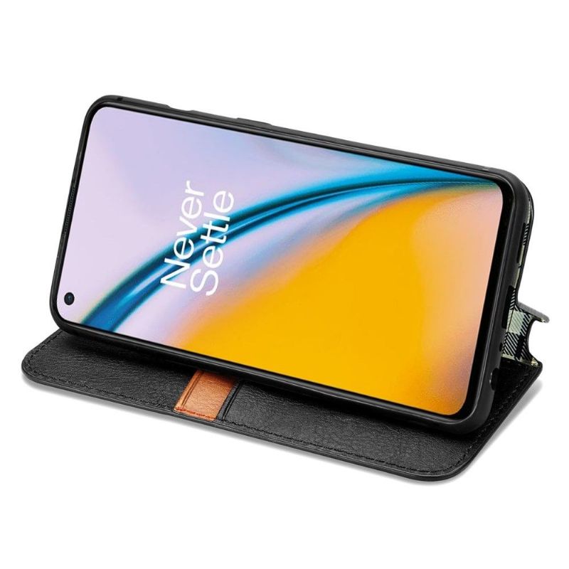 Flipové Pouzdro Na OnePlus Nord 2 5G Držák Karty Kub Design