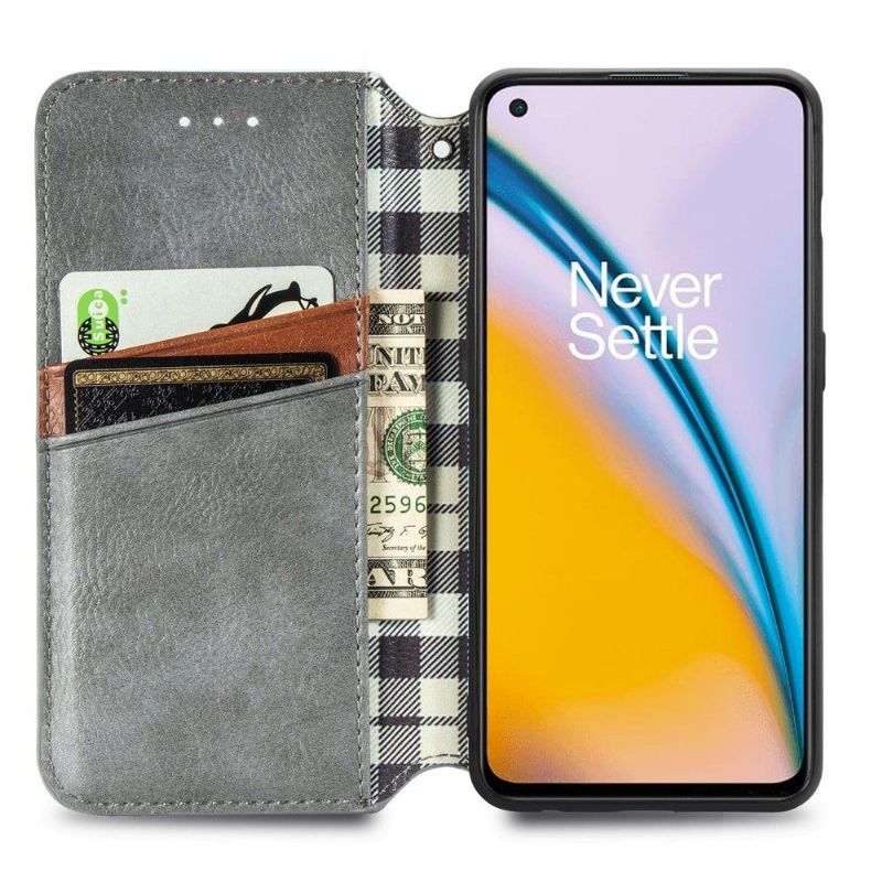 Flipové Pouzdro Na OnePlus Nord 2 5G Držák Karty Kub Design