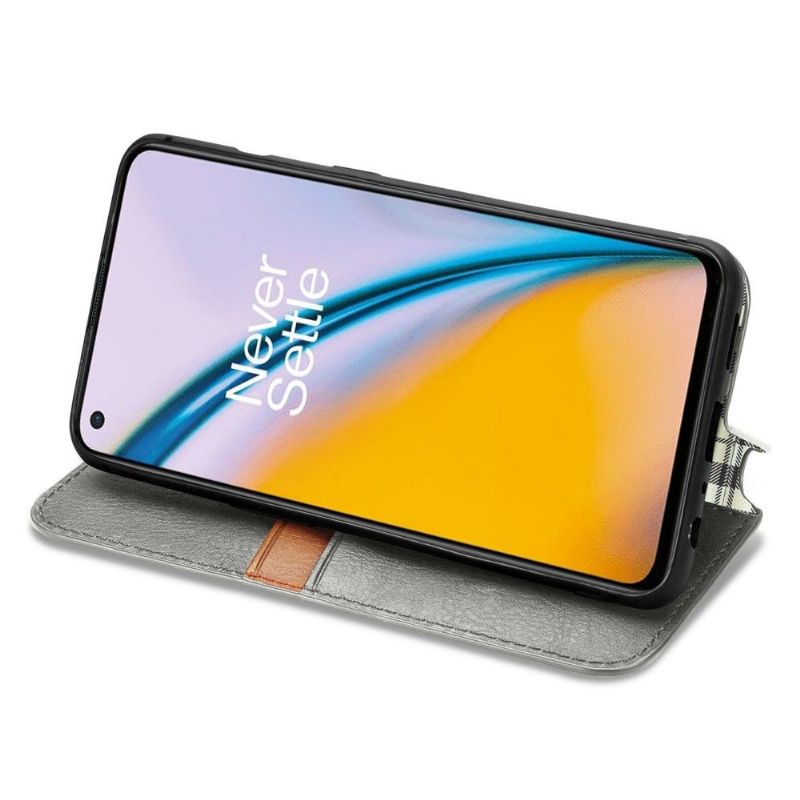 Flipové Pouzdro Na OnePlus Nord 2 5G Držák Karty Kub Design