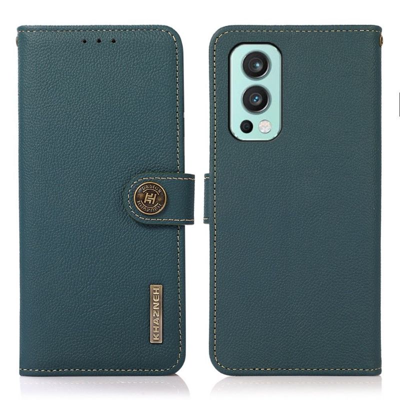 Flipové Pouzdro Na OnePlus Nord 2 5G Klasická Kůže Khazneh
