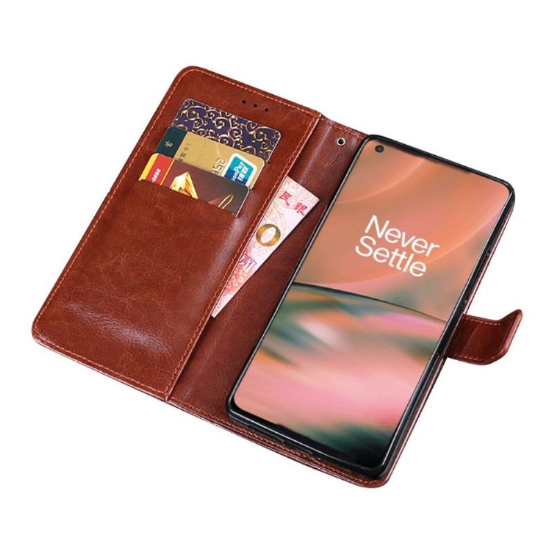 Flipové Pouzdro Na OnePlus Nord 2 5G Kožené Pouzdro Kožený Efekt Idewei Folio