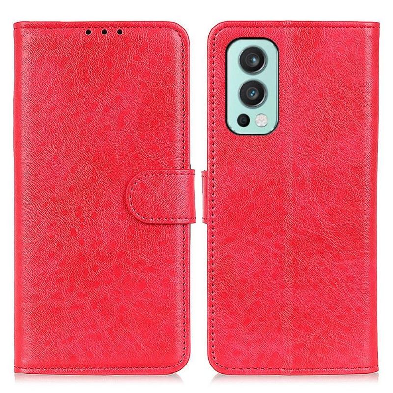 Flipové Pouzdro Na OnePlus Nord 2 5G Kožený Efekt Na Zadní Straně
