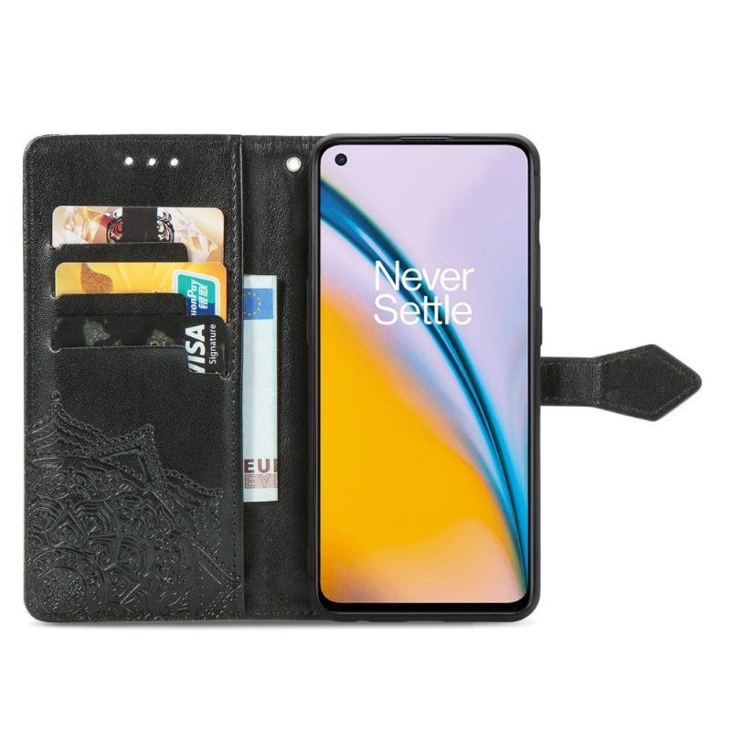 Flipové Pouzdro Na OnePlus Nord 2 5G Mandala Reliéf Z Umělé Kůže