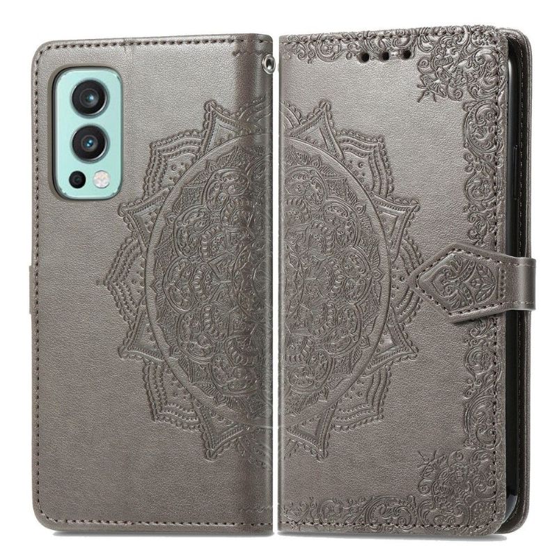 Flipové Pouzdro Na OnePlus Nord 2 5G Mandala Reliéf Z Umělé Kůže
