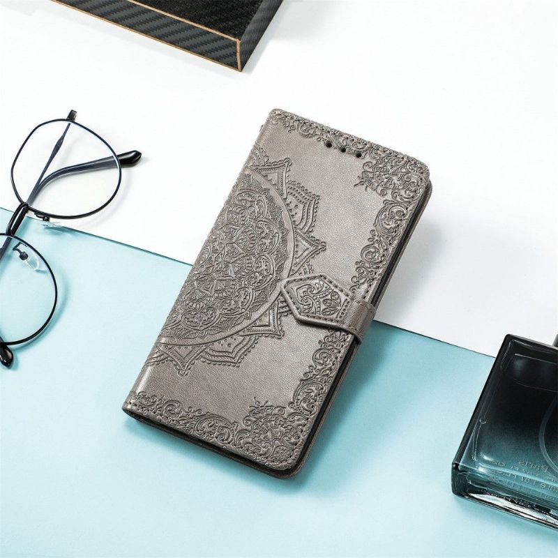 Flipové Pouzdro Na OnePlus Nord 2 5G Mandala Reliéf Z Umělé Kůže