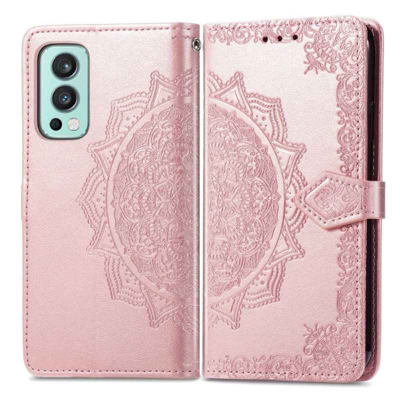 Flipové Pouzdro Na OnePlus Nord 2 5G Mandala Reliéf Z Umělé Kůže
