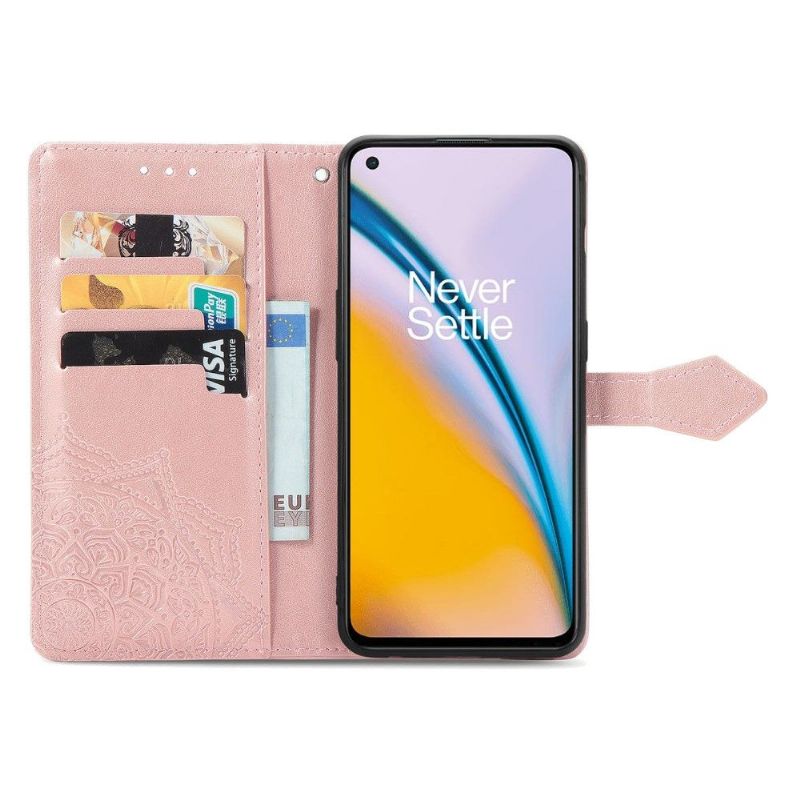 Flipové Pouzdro Na OnePlus Nord 2 5G Mandala Reliéf Z Umělé Kůže