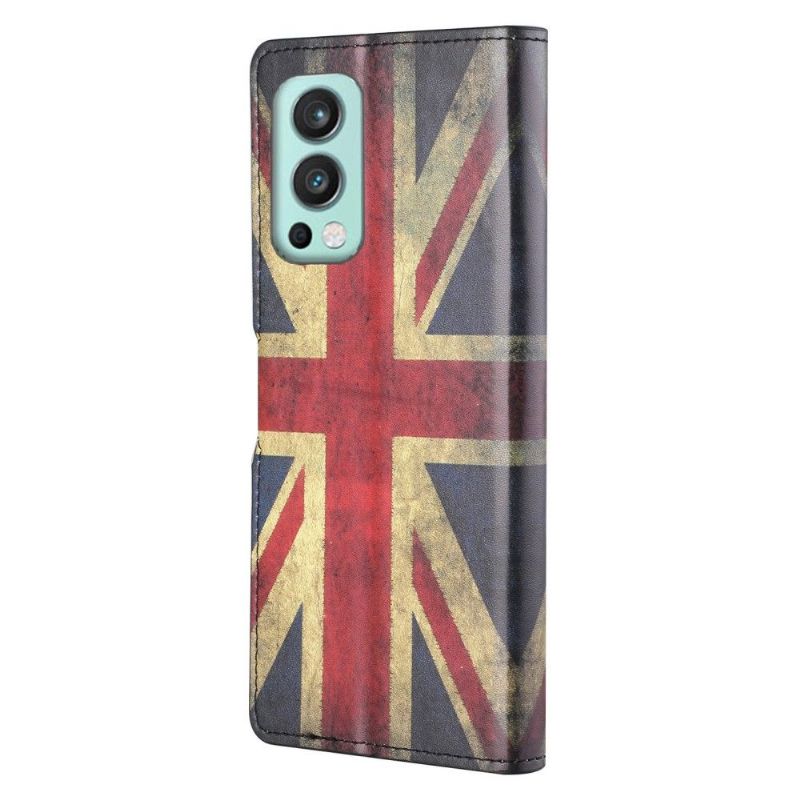 Flipové Pouzdro Na OnePlus Nord 2 5G Vintage Anglická Vlajka