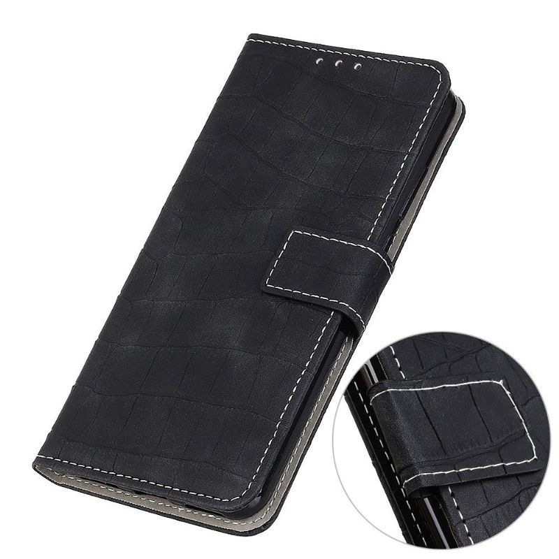 Flipové Pouzdro Na OnePlus Nord 2 5G Vzhled Imitace Kůže Croc