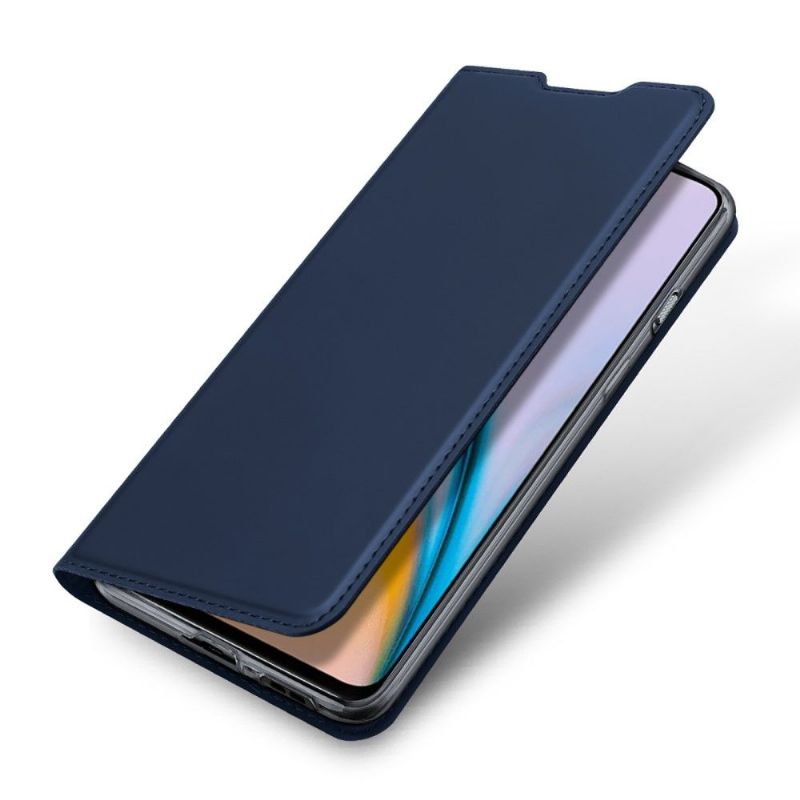 Kožené Pouzdro Folio Na OnePlus Nord 2 5G Obchodní Saténový Efekt