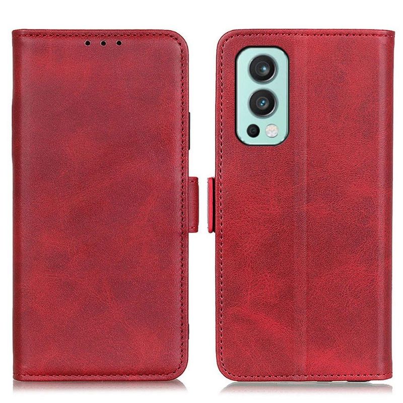 Kožené Pouzdro Folio Na OnePlus Nord 2 5G Peněženkové Pouzdro Matná Umělá Kůže