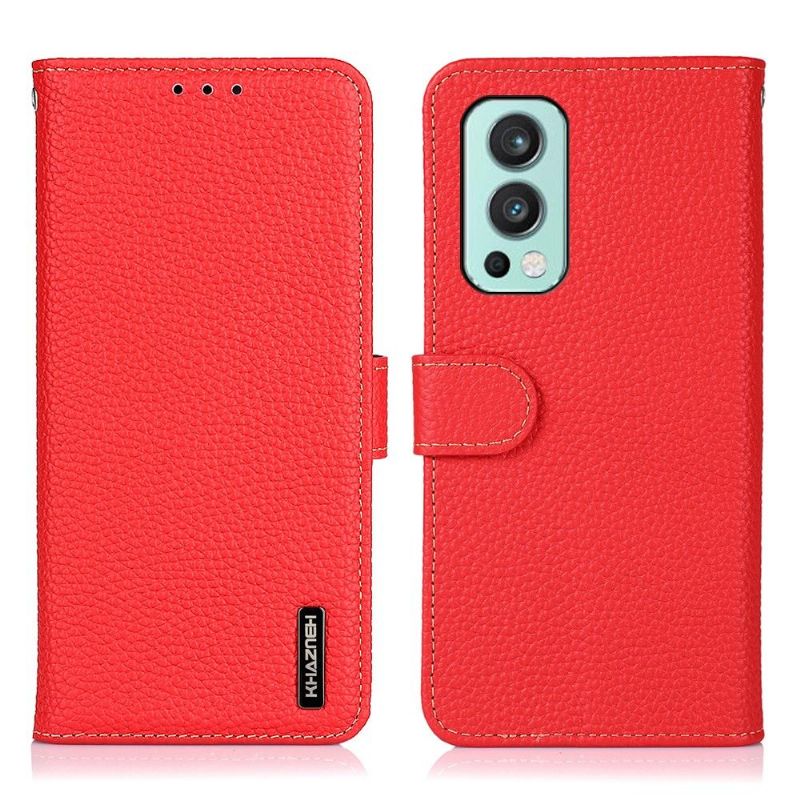 Kožené Pouzdro Na OnePlus Nord 2 5G Khazneh Zrnitá Kůže