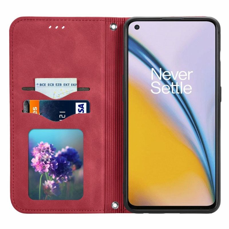 Kožené Pouzdro Na OnePlus Nord 2 5G Obchodní Retro