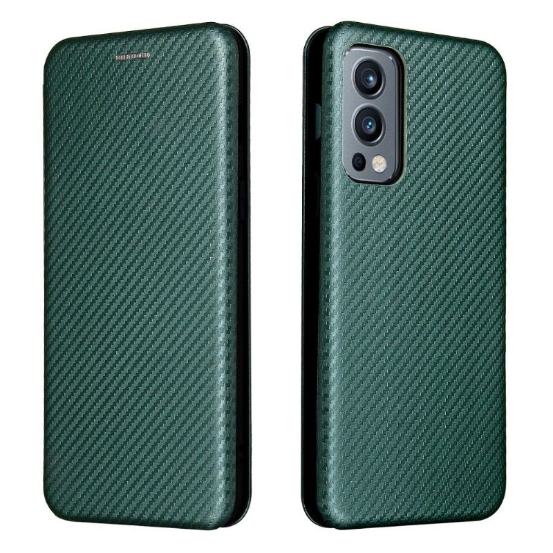 Kožené Pouzdro Na OnePlus Nord 2 5G Umělá Kůže Ve Stylu Uhlíkových Vláken