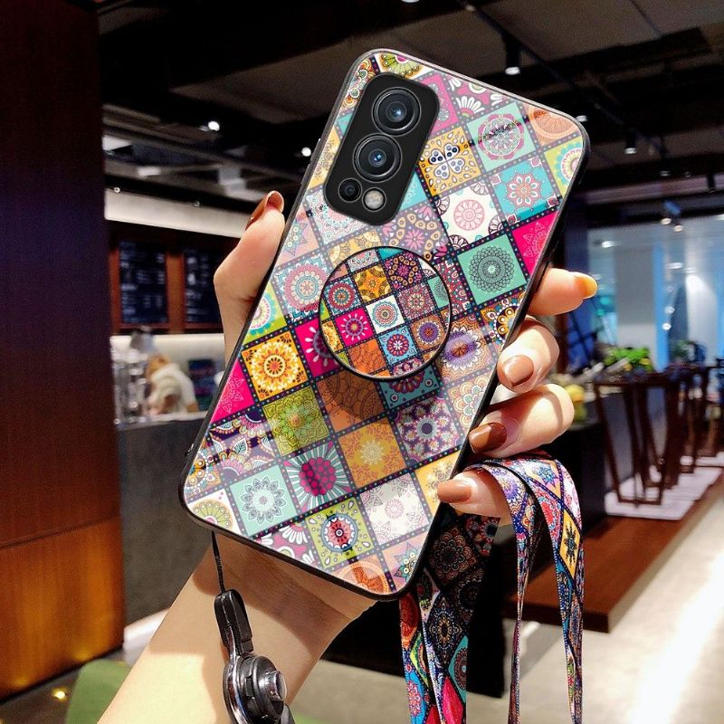 Kryt Na OnePlus Nord 2 5G Mandalový Kaleidoskop Se Stojanem