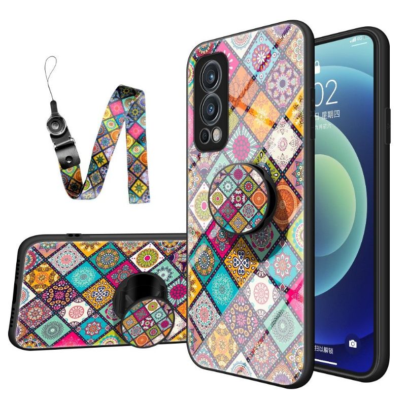 Kryt Na OnePlus Nord 2 5G Mandalový Kaleidoskop Se Stojanem
