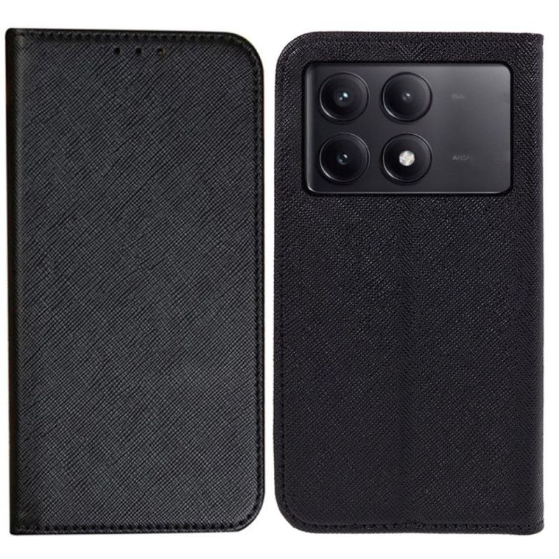 Kožené Pouzdro Folio Poco X6 Pro 5g Křížová Textura