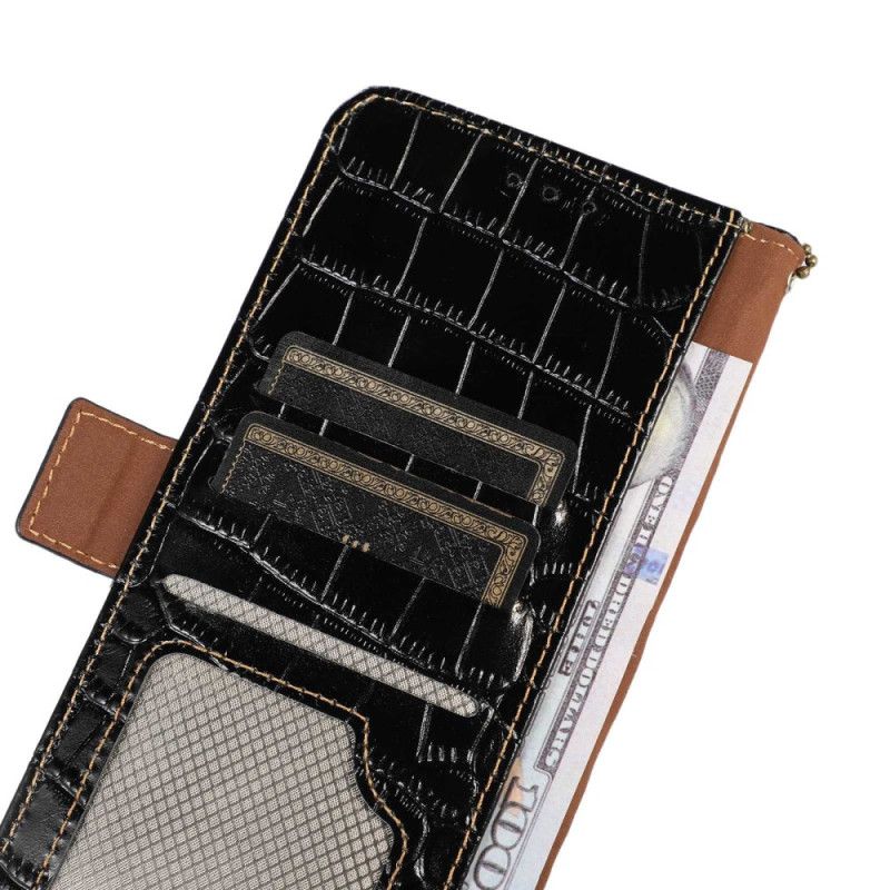 Kožený Kryt Poco X6 Pro 5g Peněženka S Texturou Krokodýla S Blokováním Rfid