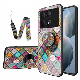 Kryt Poco X6 Pro 5g Patchworková Podpora A Popruh