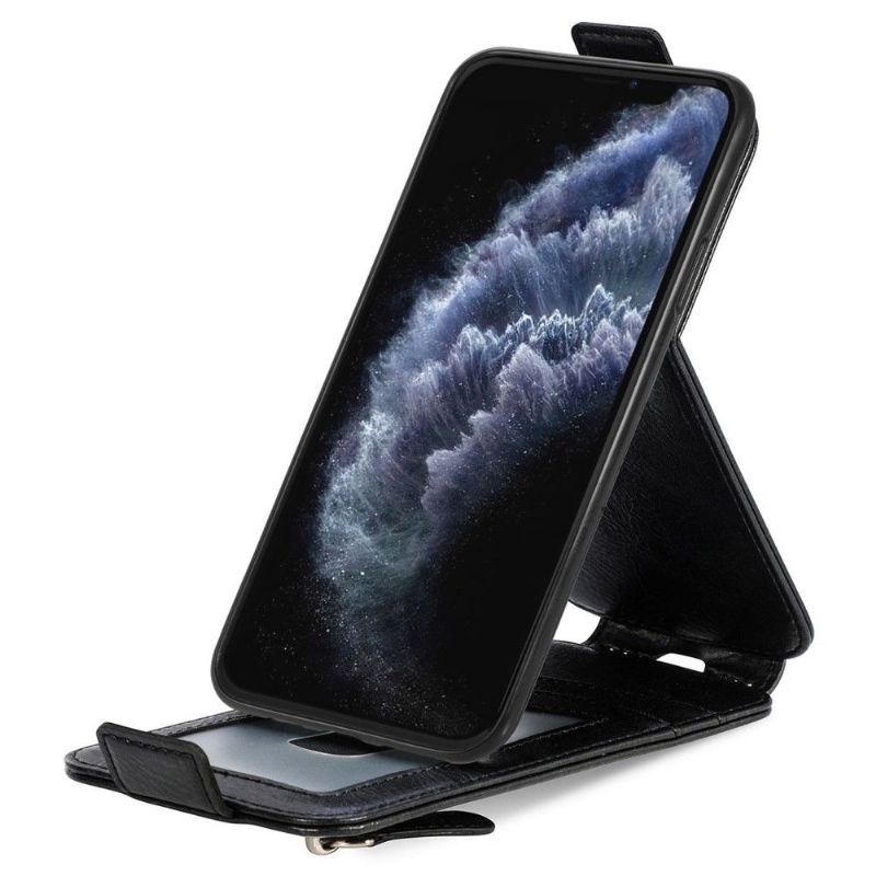 Flipové Pouzdro Na iPhone 11 Pro Kožené Pouzdro Držák Karty S Vertikální Chlopní