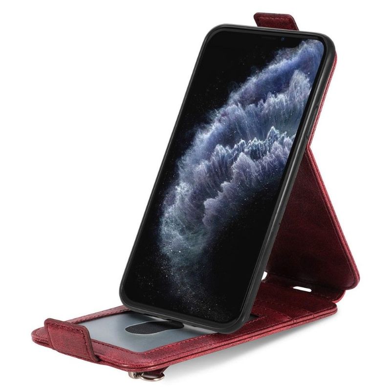 Flipové Pouzdro Na iPhone 11 Pro Kožené Pouzdro Držák Karty S Vertikální Chlopní