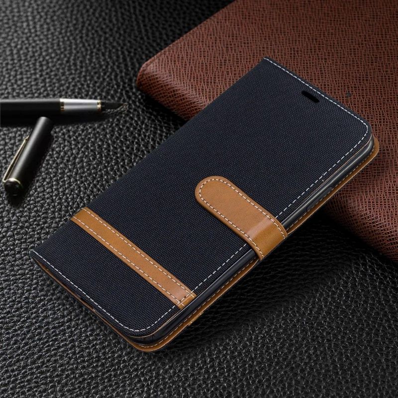 Flipové Pouzdro Na iPhone 11 Pro Látkový Potah S Popruhem