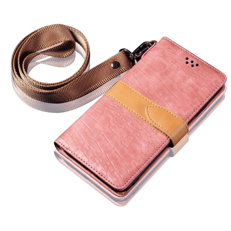 Kožené Pouzdro Na iPhone 11 Pro Efekt Imitace Kůže Croc