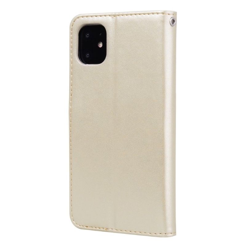 Kožené Pouzdro Na iPhone 11 Pro Růžový Vzor