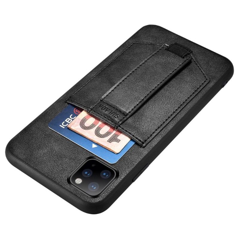 Kryt Na iPhone 11 Pro Držák Karet Sulada Z Umělé Kůže