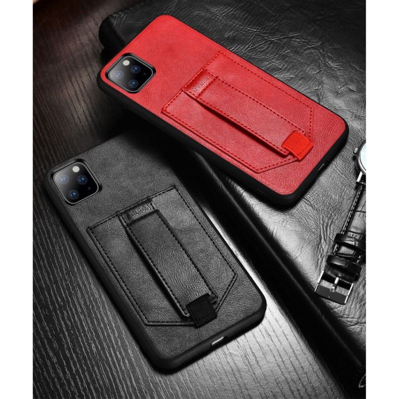 Kryt Na iPhone 11 Pro Držák Karet Sulada Z Umělé Kůže