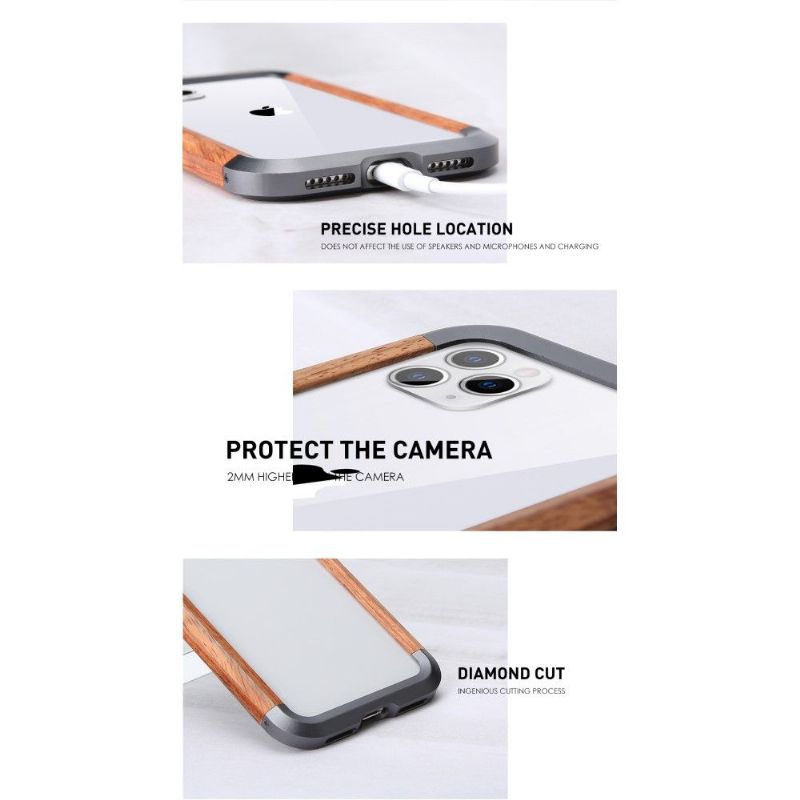 Kryt Na iPhone 11 Pro Dřevo A Kov
