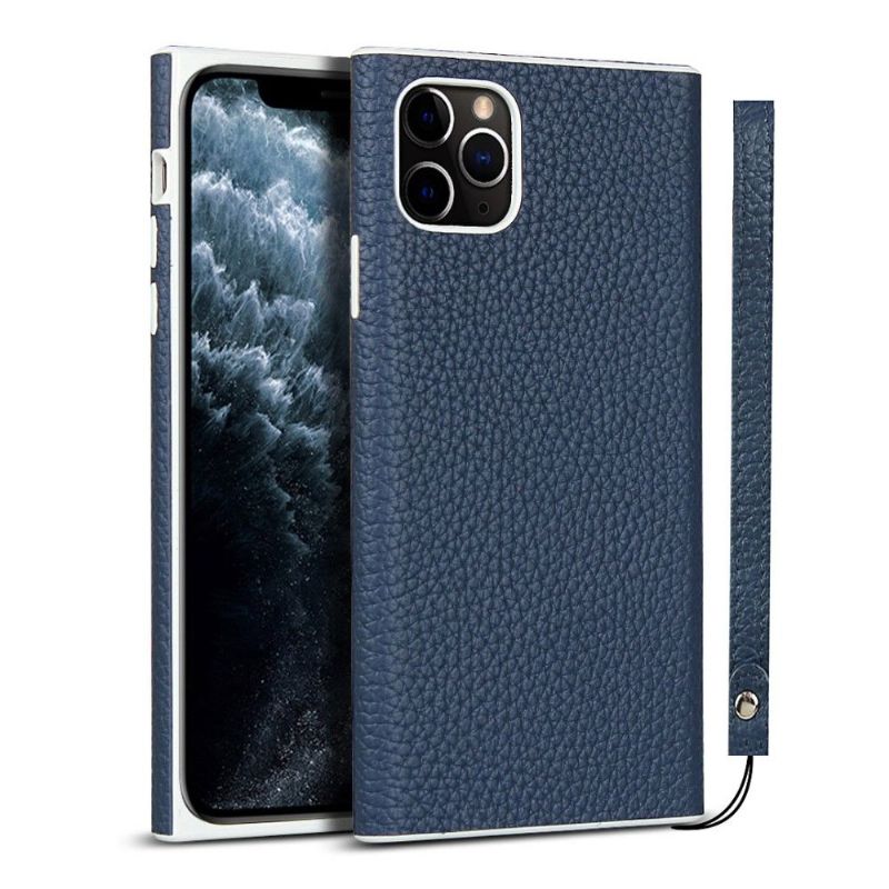 Kryt Na iPhone 11 Pro Kožený Efekt S Páskem