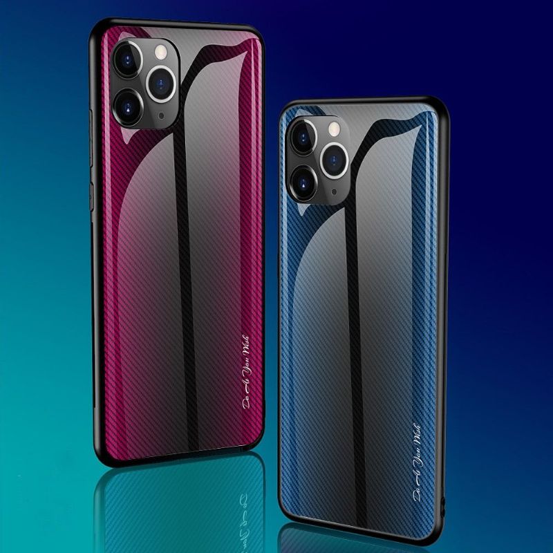 Kryt Na iPhone 11 Pro Zadní Strana Z Uhlíkového Skla
