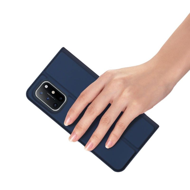 Flipové Pouzdro Na OnePlus 8T Obchodní Saténový Efekt