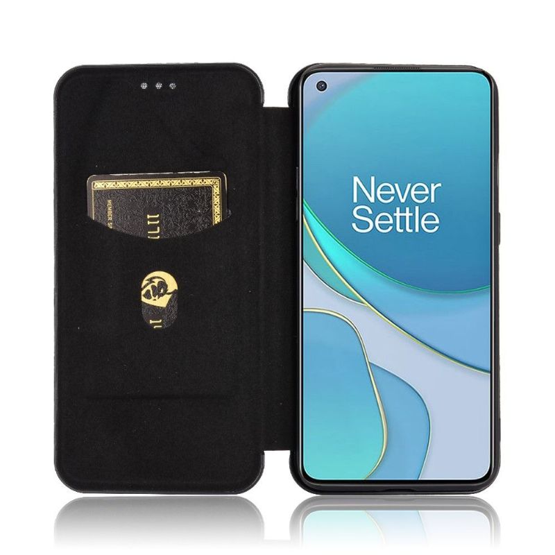 Flipové Pouzdro Na OnePlus 8T Umělá Kůže Ve Stylu Uhlíkových Vláken