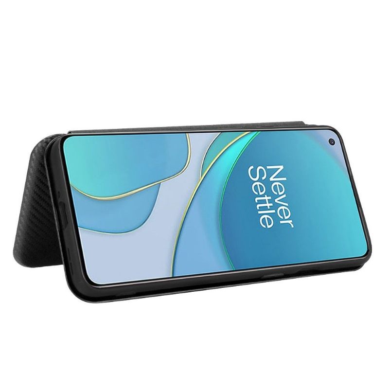 Flipové Pouzdro Na OnePlus 8T Umělá Kůže Ve Stylu Uhlíkových Vláken